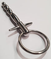 Behind Kink Waving Penis Plug with T Bar and Ring